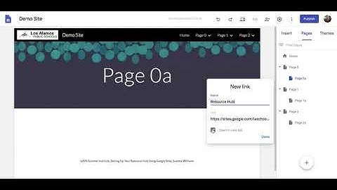 Add a Page LInk to an External Site in New Google Sites