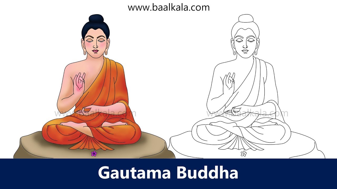 Gautama Buddha Drawing by CM Evans | Saatchi Art