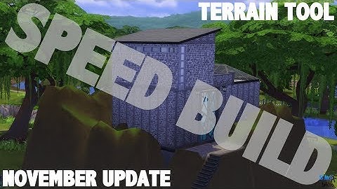 Fancy Mountain Shelter - First Time Using Terrain Tool (November Update) | SIMS4 Speed Build