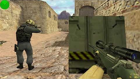 Counter-Strike 1.6 gameplay in de_dust2_long (no talking) with bots in Hard difficult.