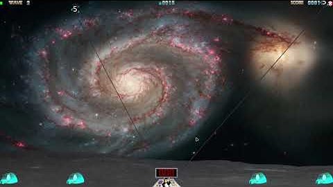 Tux, of Math Command gameplay on Linux Mint