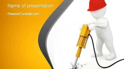 Jackhammer Worker PowerPoint Template by PoweredTemplate.com