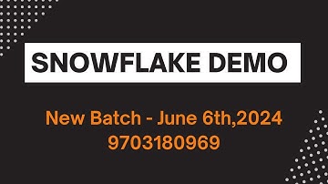 Snowflake Demo | New SQL and Snowflake Batch on June 6th