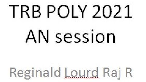TRB POLYTECHNIC 2021 MECHANICAL AFTERNOON SESSION - Answers Units 1 to 4