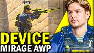 AWP'ing CT SIDE Mirage with Dev1ce | CS2 Breakdown