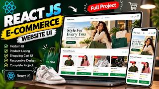 React JS E-Commerce Website UI 🔥 | Modern & Responsive Shopping Website | Full Project.
