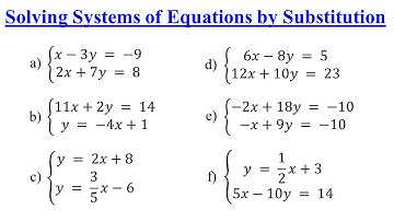 Substitution Method - Solving Systems of Equations