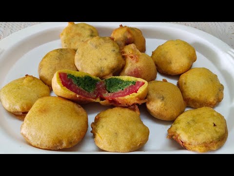 surat ke special tomato bhajiya / pakoda / vada ab ghar par banaye do  tarike se / surti style - YouTube