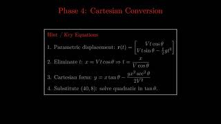 2D Projectile Motion | Parametric to Cartesian + Two Launch Angles (HSC Physics/Maths)