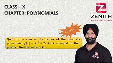 If the sum of the zeroes of the quadratic polynomial f(t)=kt^2+2t+3k is equal to their product,.....