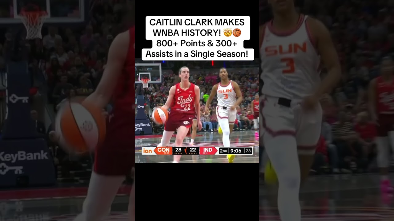 ⁣Caitlin Clark Makes HISTORIC WNBA History! (800 PTS & 300 AST) 🤯🔥 #shorts