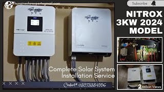 Nitrox 3kw Hybrid Inverter 2024 Model complete Installation services with Powerwall Internet Office