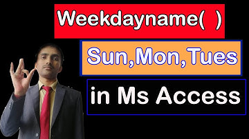 Weekdayname formula in ms access in hindi and english