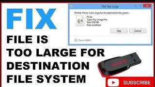 FiX File too large problem in USB pen drive #USBFileTransferFix#USBStorageSolutions#FileTooLargeFix#