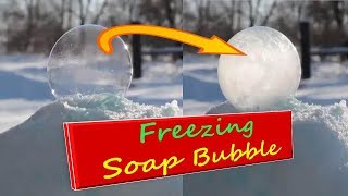 Cold weather video-Soap bubble freezes in ice cold winter season-Beautiful video on YouTube-Trending