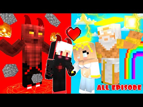 Monster School : Angel Girl and Devil Boy All Episode - Minecraft Animation