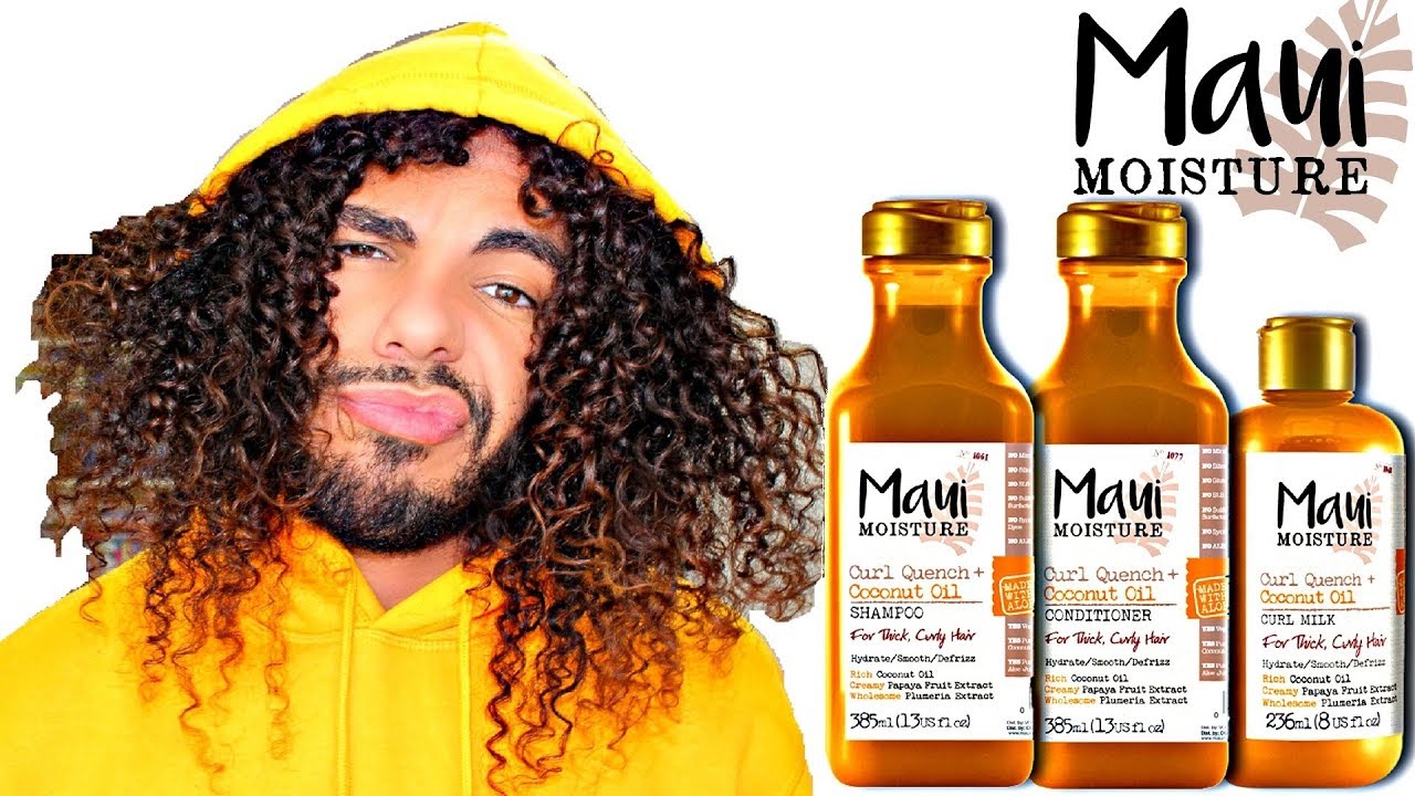 Kor had vægt YAY OR NAY? Products For Thick & Dry Curly Hair Maui Moisture Curl Quench & Coconut  Oil Line - YouTube