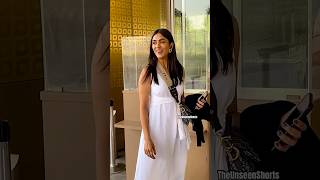 Mrunal Thakur Looks So Stunning In White Dress On Airportthe Unseen Shorts