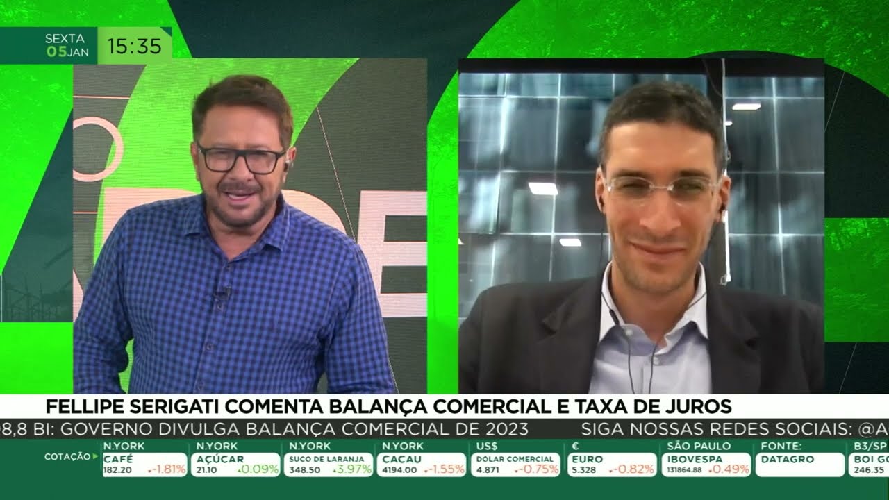 Felippe Serigati comenta balança comercial e taxa de juros