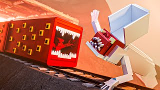 TRAIN EATER VS BRIDGE WORM NO MINECRAFT !! ( TREVOR HENDERSON ) AVENTURA COM MODS