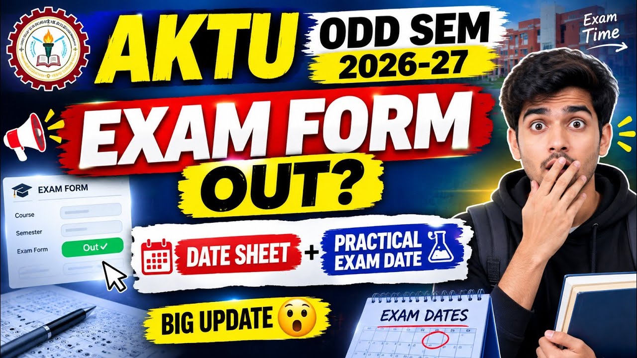 AKTU Odd Semester 2026‑27 Exam Datesheet Out: B.Tech, B.Pharma & More