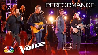 Blake Shelton, Chris Kroeze, Dave Fenley & Kirk Jay Sing "Dixieland Delight" - The Voice Live Top 11