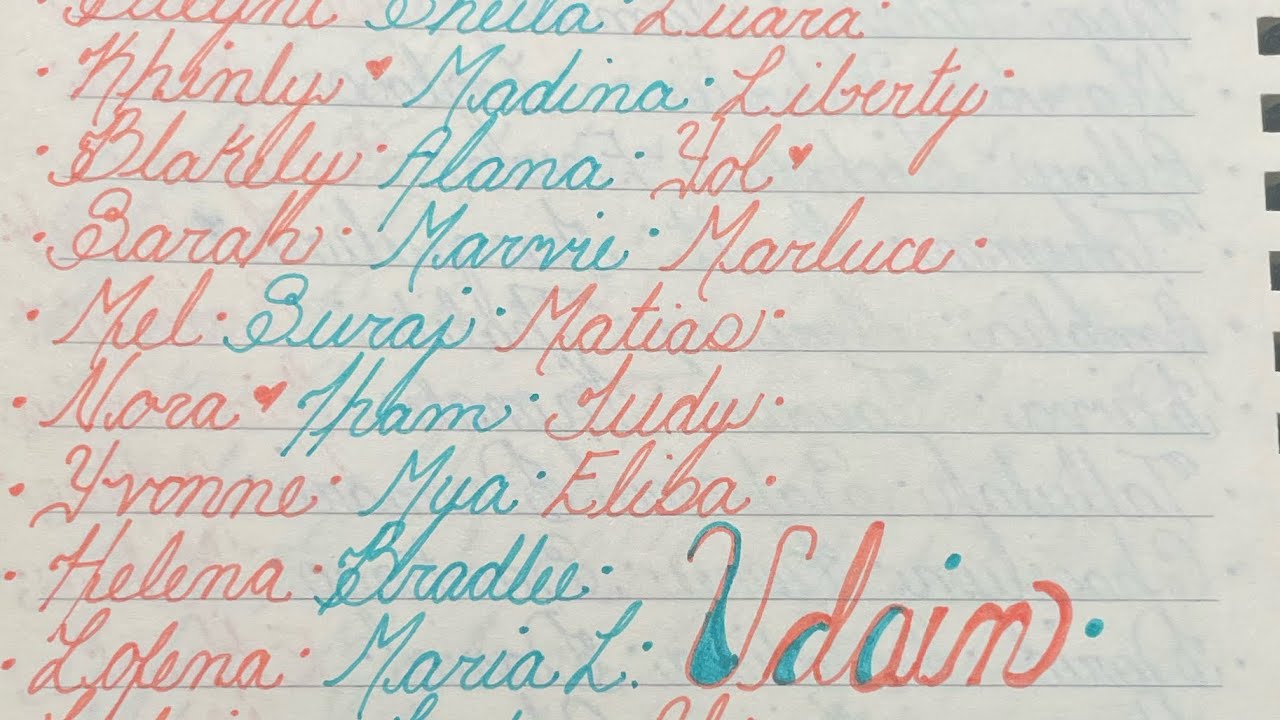 (LIVE): CURSIVE NAMES🧡🩵 #Writing Names #Namemeaning, #Letteringart # ...