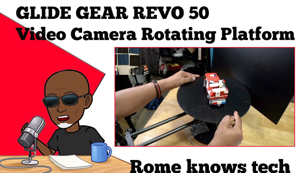 Glide Gear REVO 50 Video Camera Product Shot 360 Rotating Platform Rig