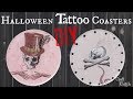 DIY Halloween Tattoo Coasters | Another Coaster Friday | Craft Klatch DIY Halloween Tattoo Coasters | Another Coaster Friday | Craft Klatch