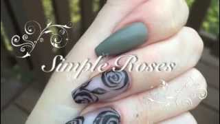 Simple Rose Gel Nail Design