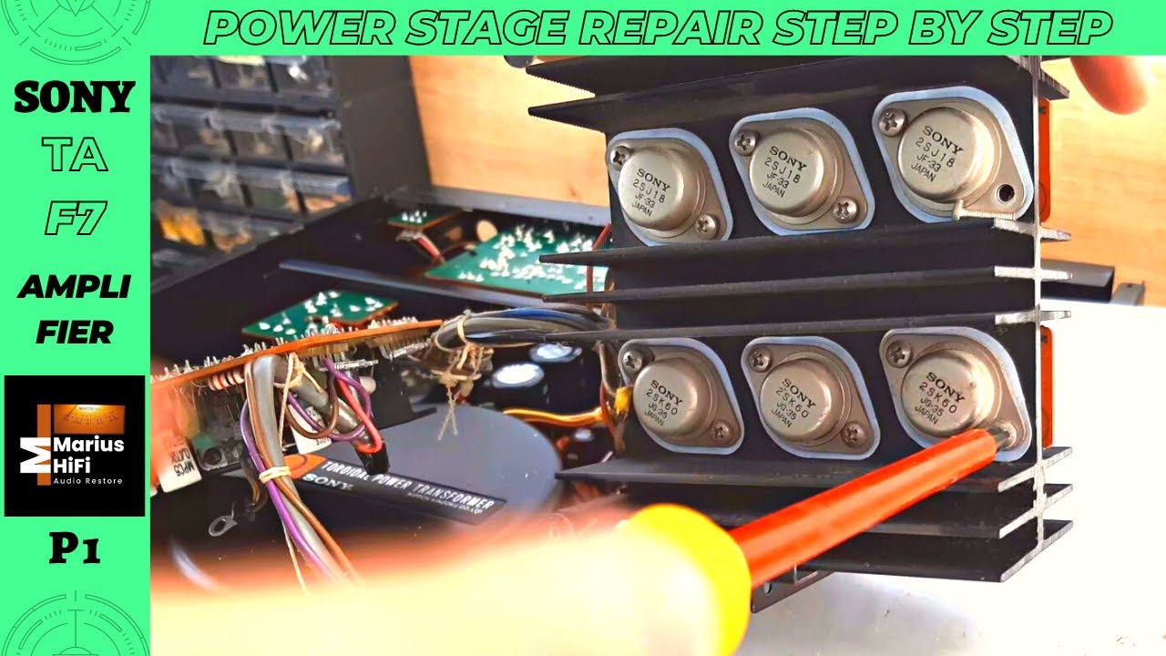 Power Amplifier NO SOUND Power Stage Repair Step By Step Sony TAF 7