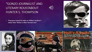 Hunter S Thompson Gonzo Journalism the Hells Angels Counterculture Rolling Stone