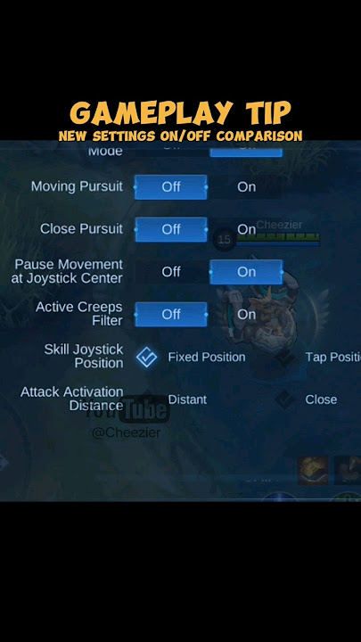 Pause movement at Joystick center gameplay tips #mobilelegends  #mccmarch #settings