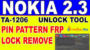 Nokia 2.3 (TA-1206) Pin Pattern FRP Lock Remove By Unlock Tool