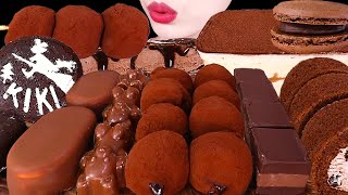 ASMR MUKBANG｜CHOCOLATE PARTY *ICE CREAM, MOCHI, CAKE, MACARON, TICO 편의점 초콜릿 디저트 먹방 EATING SOUNDS