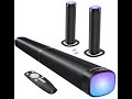 Sound Bar for Smart TV, 100W Sound Bar with 3 Dynamic RGB Lights,Bluetooth 5.3,
