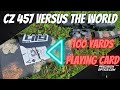 cz 457 22lr; SPLITTING A PLAYING CARD AT 100 YARDS