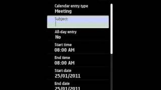 Nokia N8, Calendar Application screenshot 1