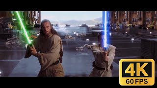 Maul vs Obi-Wan and Qui-Gon Duel REMASTERED (4k 60fps)