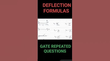 GATE 2026 - Deflection repeated questions #gate2026 #gatetips #gatepreparation #deflections #pyqs