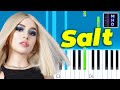 Ava max  salt piano tutorial easy