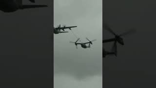 USAF MC130 and Osprey fly past RIAT 23 #shorts