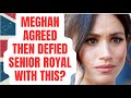 MEGHAN DEFIED THIS SENIOR ROYAL OVER THIS ? #royal #meghanandharry #meghanmarkle