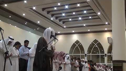 اصوات الرعد فوق رؤوسنا وناصر القطامي يتلوها بتلاوة لا توصف من شدة خشوعها وبكاء المصلين 10-5-1434 هـ