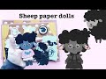 Sheep Dolls' Farm: Adorable Paper Dolls Caring for Their Woolly Friends!