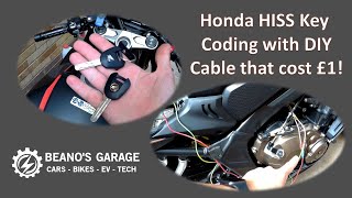 Honda Motorcycle HISS Key Coding using £1 DIY cable!