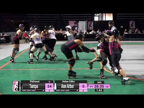 WFTDA Roller Derby - Division 1, Seattle - Game 1- Tampa Roller Derby vs. Ann Arbor Roller Derby