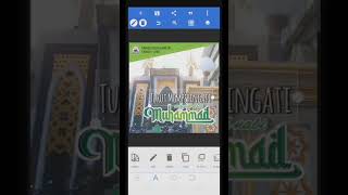 Memperingati Maulid nabi Muhammad SAW dengan design pake aplikasi pixellab. #aplikasiedit screenshot 1