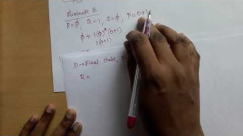 Theory of Computation: Conversion of DFA to RE - State Elimination Method: Example1