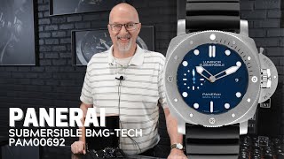 Panerai Submersible BMG TECH Blue Dial Mens Watch PAM00692 Review | SwissWatchExpo